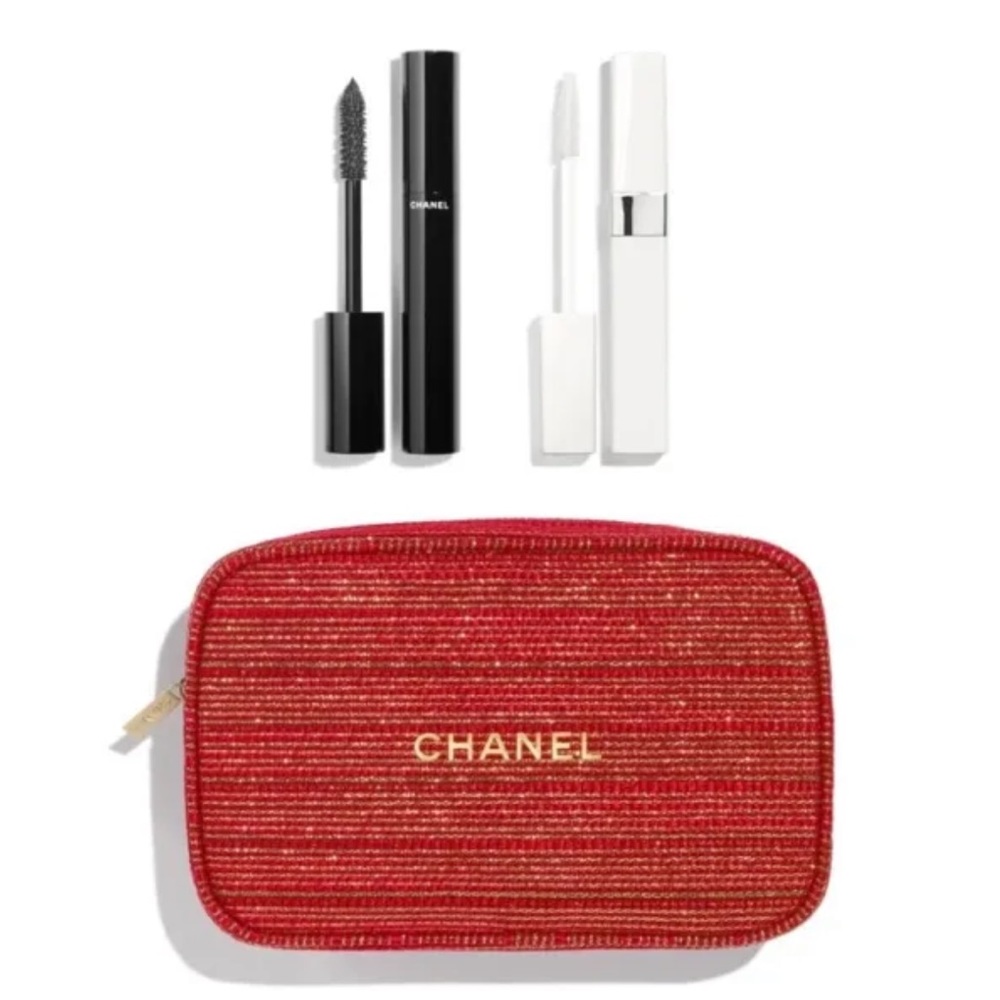 CHANEL LIMITED EDITION HOLIDAY GO TO EXTREMES MASCARA GIFT SET POUCH NEW